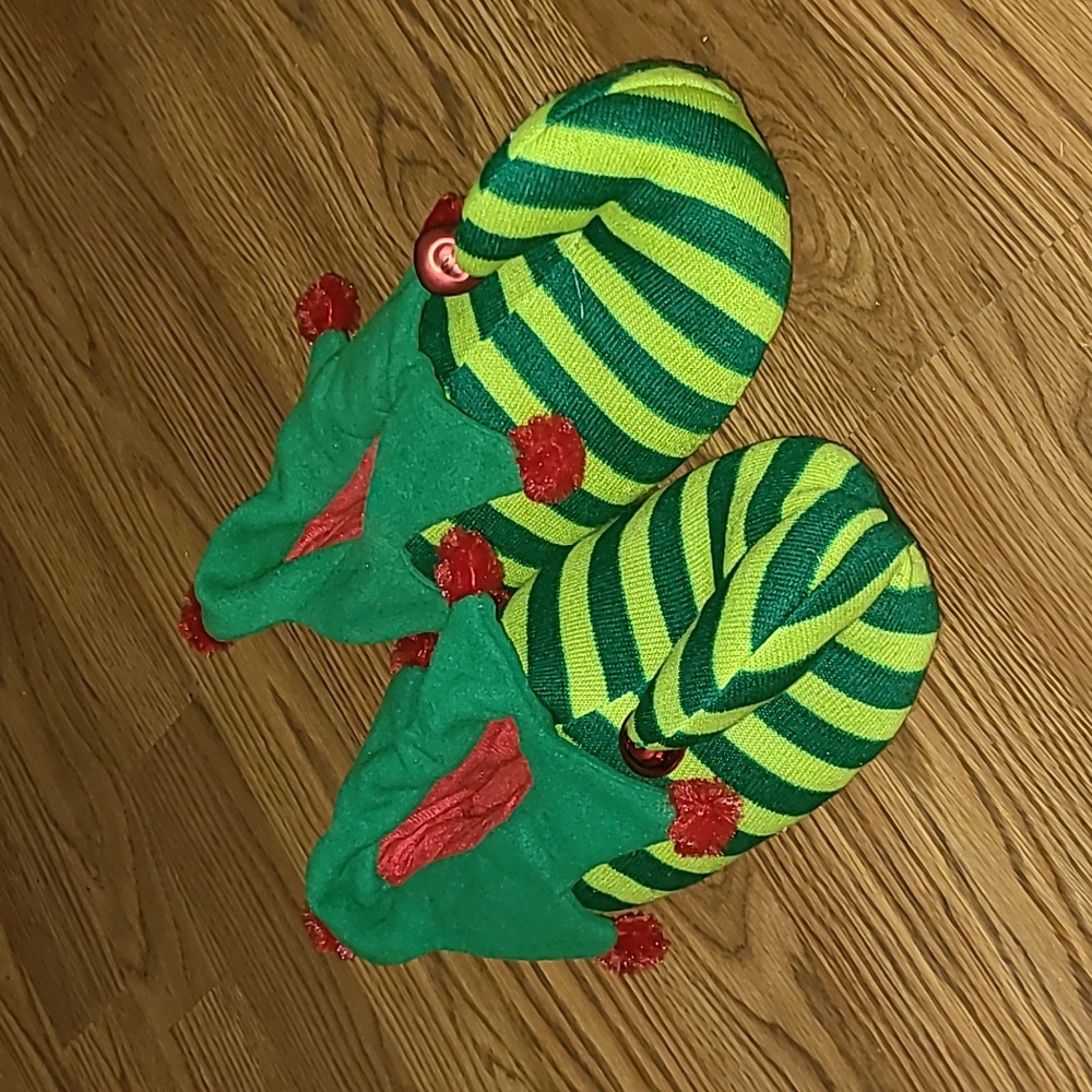 Women Christmas Elf Slippers Jingle Bell S/M 5-8